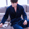 Bathrobe Men Winter Robe Plush Thick Flannel Long Sleeve Belt  Kimono Men's Casual Home Sleepwear 2019 Sexy Man Pyjamas