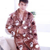 Bathrobe Men Winter Robe Plush Thick Flannel Long Sleeve Belt  Kimono Men's Casual Home Sleepwear 2019 Sexy Man Pyjamas