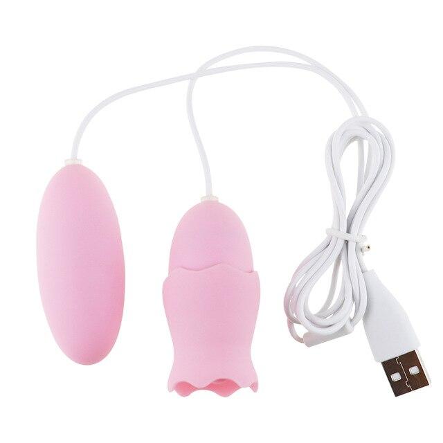 Powerful Vaginal Ball Blowjob Orgasm Anal Massager Bullet Vibrator  G Spot Clitoral Tongue Licking Egg Sex Toys for Women Sexo