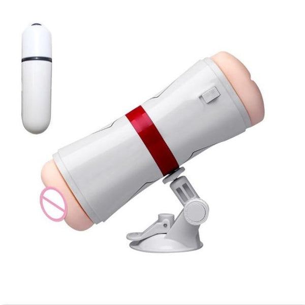 Daul Hole Male Electric Hands Free Masturbator Artificial Vagina Anal Masturbator Vibrating Real Pussy vajina Sex Toys For Men