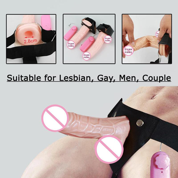 Electric Dildo Pants Strap on Realistic Dildo Vibrator Penis Extender Sleeve Gay Lesbian Pussy Fuckmachine Men Anal Strapon
