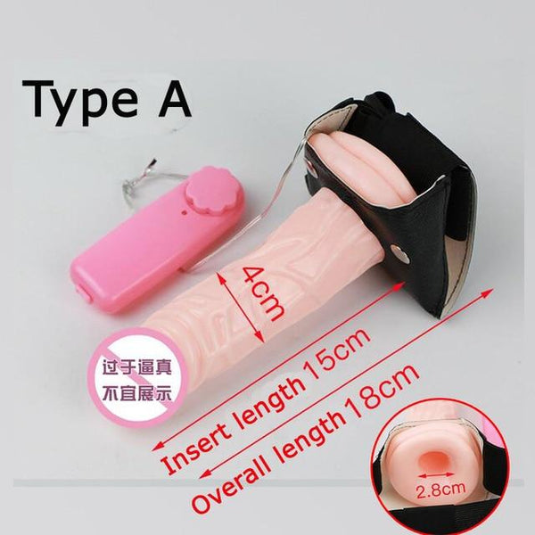 Electric Dildo Pants Strap on Realistic Dildo Vibrator Penis Extender Sleeve Gay Lesbian Pussy Fuckmachine Men Anal Strapon