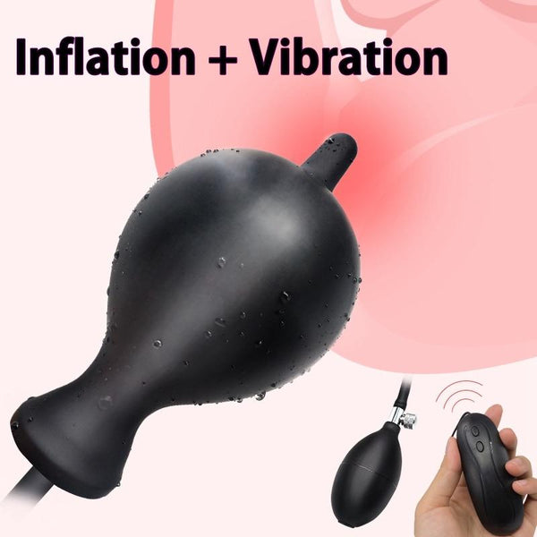 10 Speed Inflatable Anal Plug Vibrator Anal Dilator Prostate Massager Inflate Big Butt Plug Dildos Sex Toy For Men Women Gay