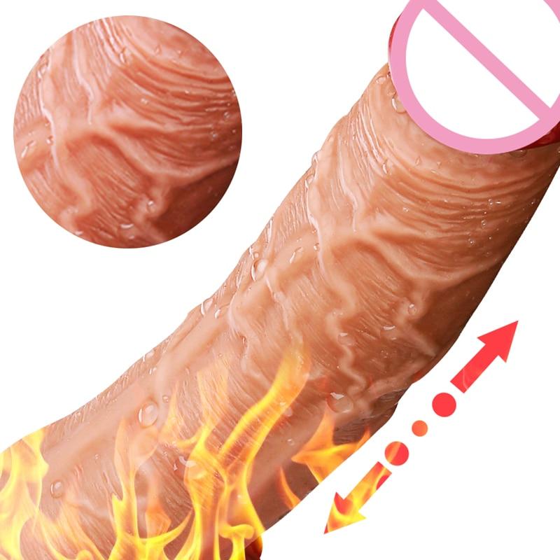 7.5 Inch Automatic Dildo Vibrator G Spot Suction Cup Silicone Real Penis Dong for Women Masturbator Orgasm Sex Toy Heating Dildo