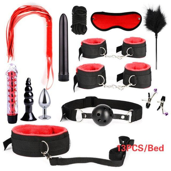 23pcs Sex Toys for Adult G-spot Vibrators Adult Game SM Bondage Restraint Adult toys Nylon Handcuffs Clit Stimulator Sex Shop