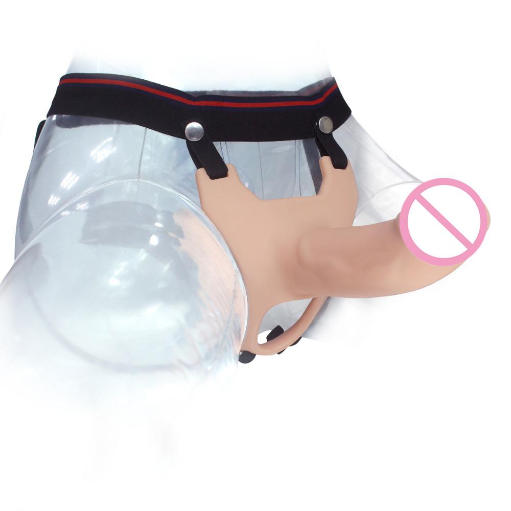 Adjustable Strap-on Dildo Harness Realistic Flesh Silicone Penis Panties Dildo Anal For Women Male Sex Toys Drop shipping