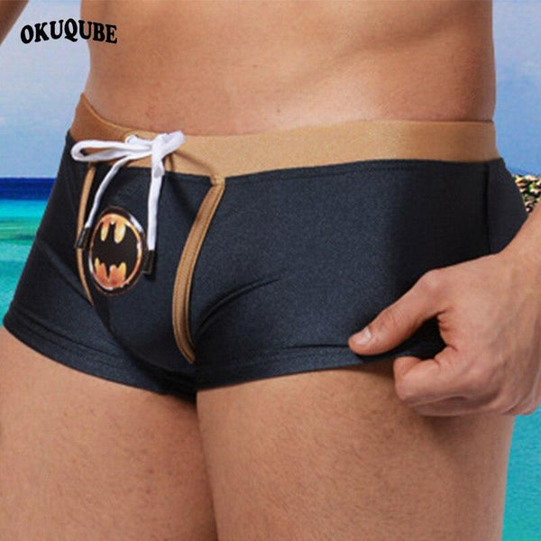 Men Swimwear Marvel Hero Pattern Swimsuit Man Drawstring Elastic Breathable Surfing Swimming Suit Beachwear Quick Dry Swim Brief