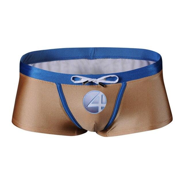 Men Swimwear Marvel Hero Pattern Swimsuit Man Drawstring Elastic Breathable Surfing Swimming Suit Beachwear Quick Dry Swim Brief