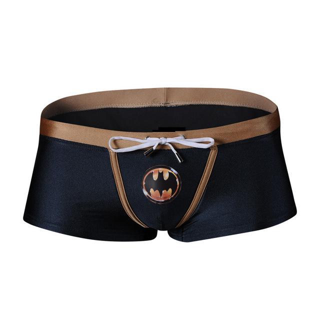 Men Swimwear Marvel Hero Pattern Swimsuit Man Drawstring Elastic Breathable Surfing Swimming Suit Beachwear Quick Dry Swim Brief