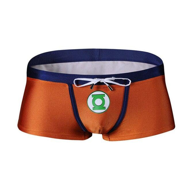 Men Swimwear Marvel Hero Pattern Swimsuit Man Drawstring Elastic Breathable Surfing Swimming Suit Beachwear Quick Dry Swim Brief