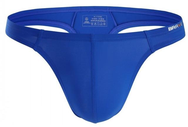 New Sexy Mens Swimming Shorts Gay Triangle Swimsuit Briefs Swimwear Low Waist Trunks Bathing Suit Men's Thongs  Brave Person