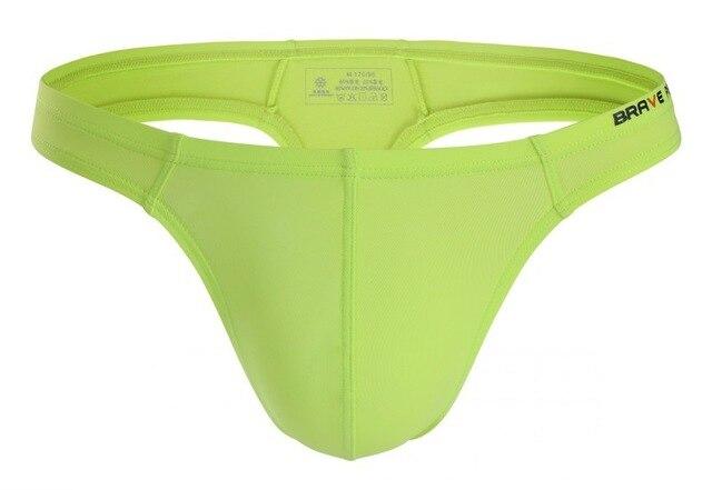 New Sexy Mens Swimming Shorts Gay Triangle Swimsuit Briefs Swimwear Low Waist Trunks Bathing Suit Men's Thongs  Brave Person