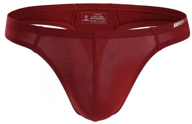 New Sexy Mens Swimming Shorts Gay Triangle Swimsuit Briefs Swimwear Low Waist Trunks Bathing Suit Men's Thongs  Brave Person