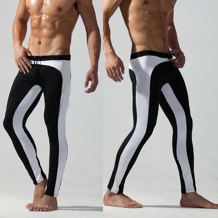 Men's tight trunks nine-point swimming trunks quick-drying swimsuit sun protection long leg swimming trunks men's swimming trunk
