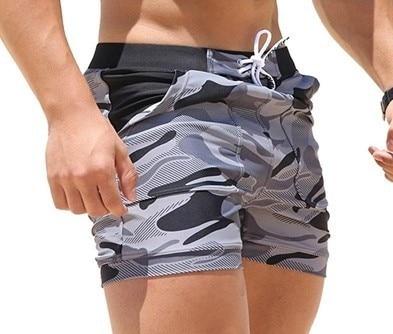 2019 Men Sexy Swimwear Beach Short Swimming Trunks Camouflage Swimsuit Mens Swim Sports Surfing Shorts Plus Size Sunga homme