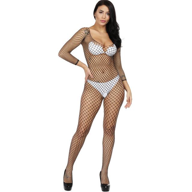 Plus Size Fishnet Sexy Lingerie Baby Doll Erotic Lingerie Sexy Underwear Teddy Lenceria Open Crotch Erotic Costumes Sex Clothes
