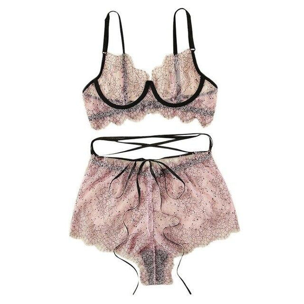 Women Erotic Sexy Lingerie Transparent Lace Floral Bra Briefs Underwear Porno sex Sleepwear Babydoll Langerie Exotic Costumes