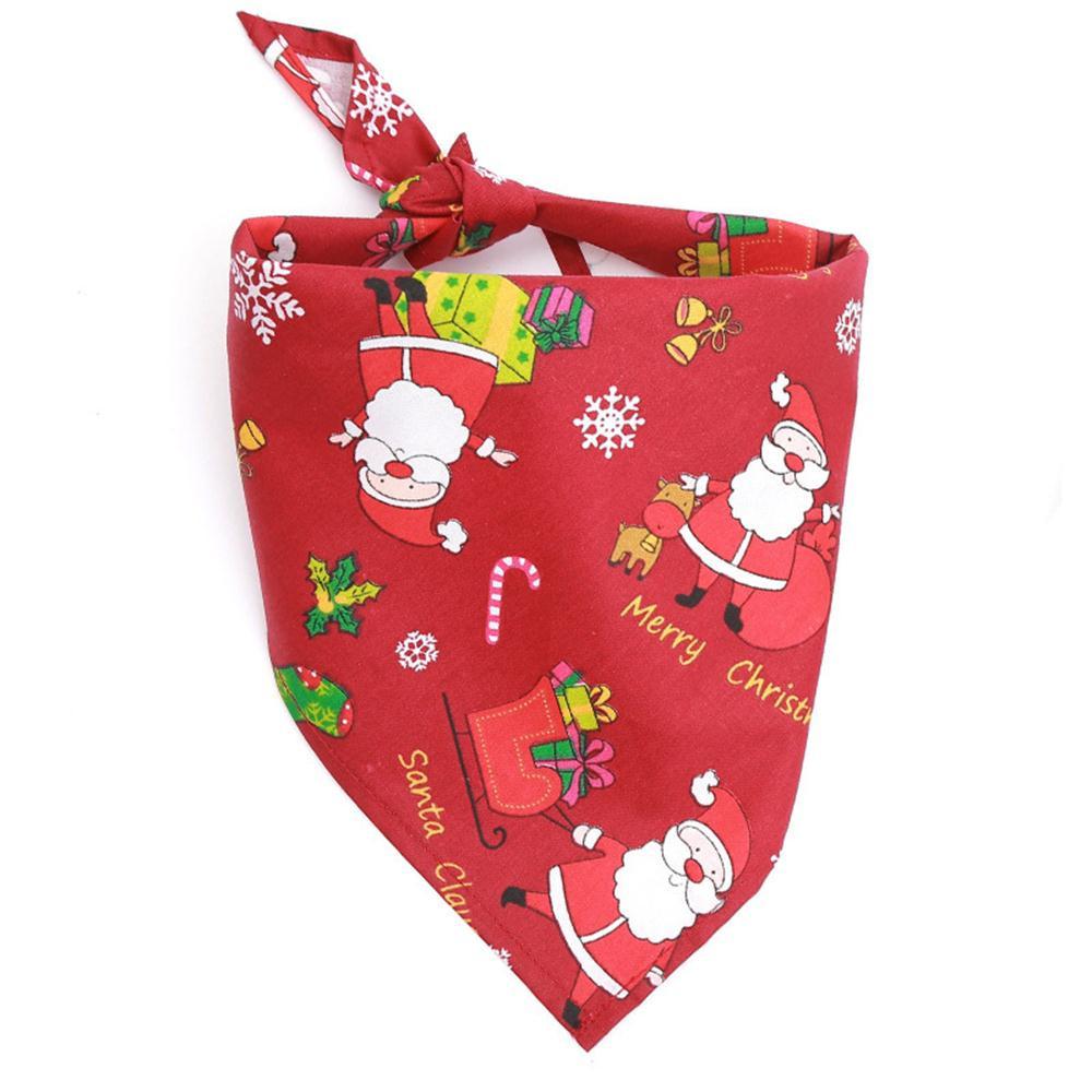 Dog Accessories Comfortable Breathable Adjustable Pet Dog Puppy Cat Neck Scarf Christmas Gift Dog Saliva Towel Neckerchief Q0