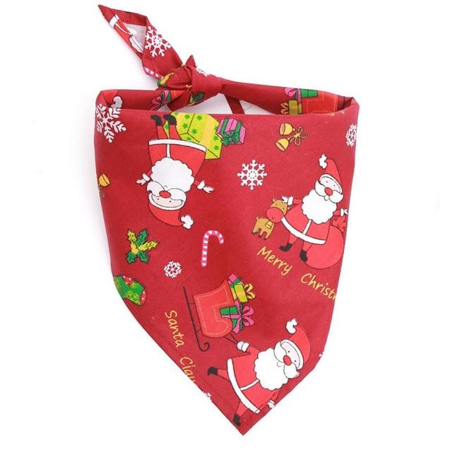 Dog Accessories Comfortable Breathable Adjustable Pet Dog Puppy Cat Neck Scarf Christmas Gift Dog Saliva Towel Neckerchief Q0