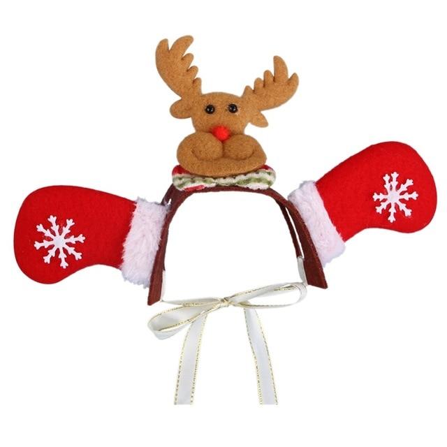 Pet Dogs Cats Christmas Decorative Costume Lovely Multi Shapes Optional Hair Hoop Dog Accessories Z
