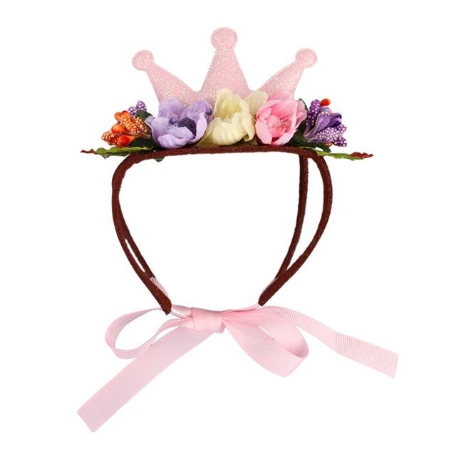 Pet Dogs Cats Christmas Decorative Costume Lovely Multi Shapes Optional Hair Hoop Dog Accessories Z