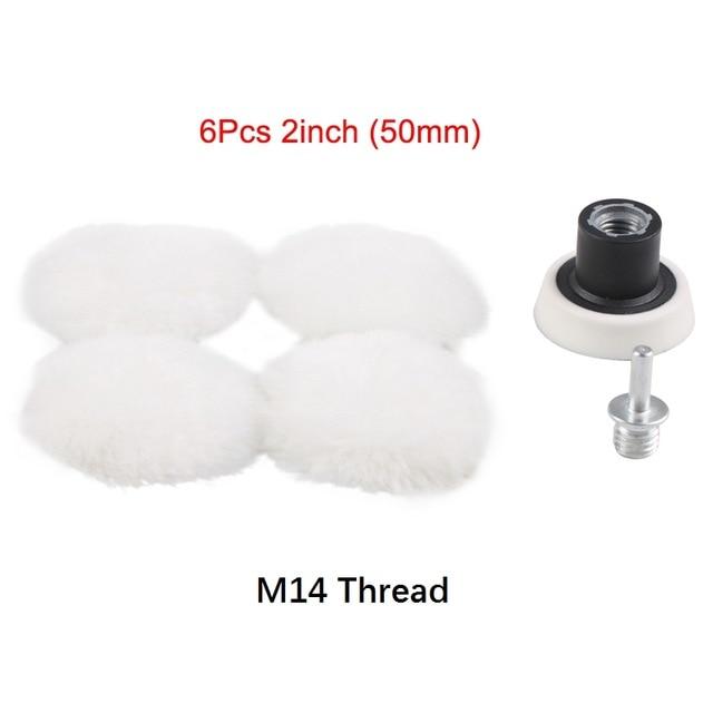 SPTA Polisher/Buffer Soft Wool Bonnet & Pad With Hook & Loop And 5/8"-11 Drill Adapter For Car Polisher Polishing/Buffing