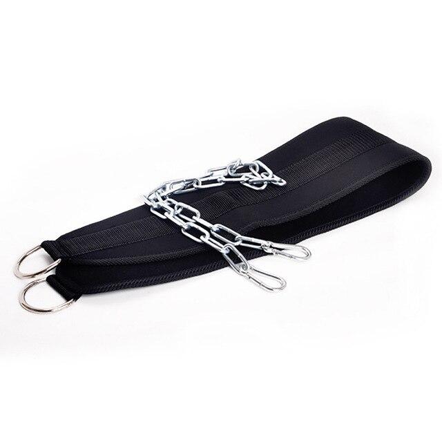Fitness Accessories Weight Belt Adjustable Dipping Belts Pull-up Muscle Training Back Support Strap With Chain Single Double Rin