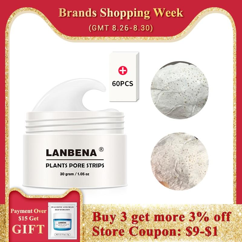 LANBENA Blackhead Remover Nose Mask Pore Strip Black Mask Peeling Acne Treatment Deep Cleansing Face Mask Oil Control Skin Care