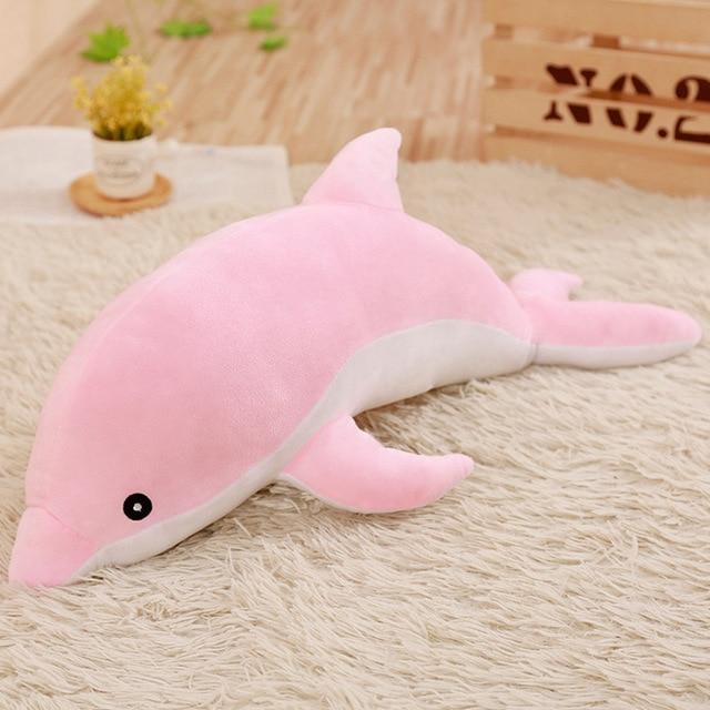 Hot large plush dolphin toys stuffed sea animal cute girls dolls soft baby sleeping pillow christmas birthday gift for children
