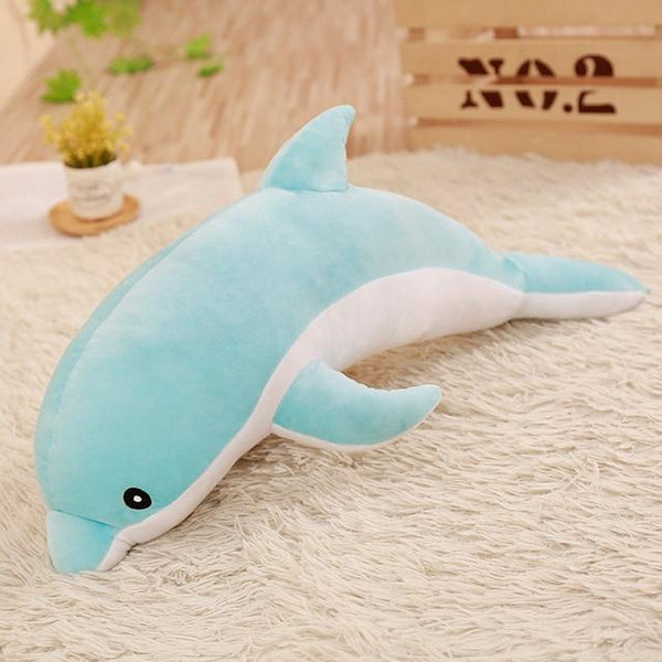 Hot large plush dolphin toys stuffed sea animal cute girls dolls soft baby sleeping pillow christmas birthday gift for children