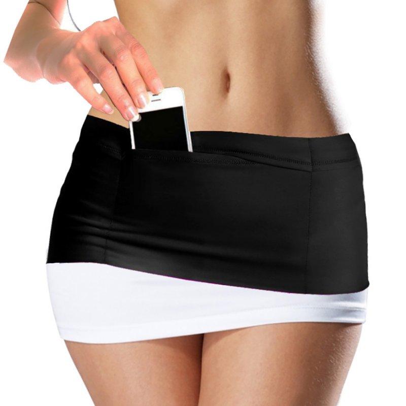 Black Ultra - wide sports Outdoor Running Waist Bag Gym Fitness Bag Sport Accessories