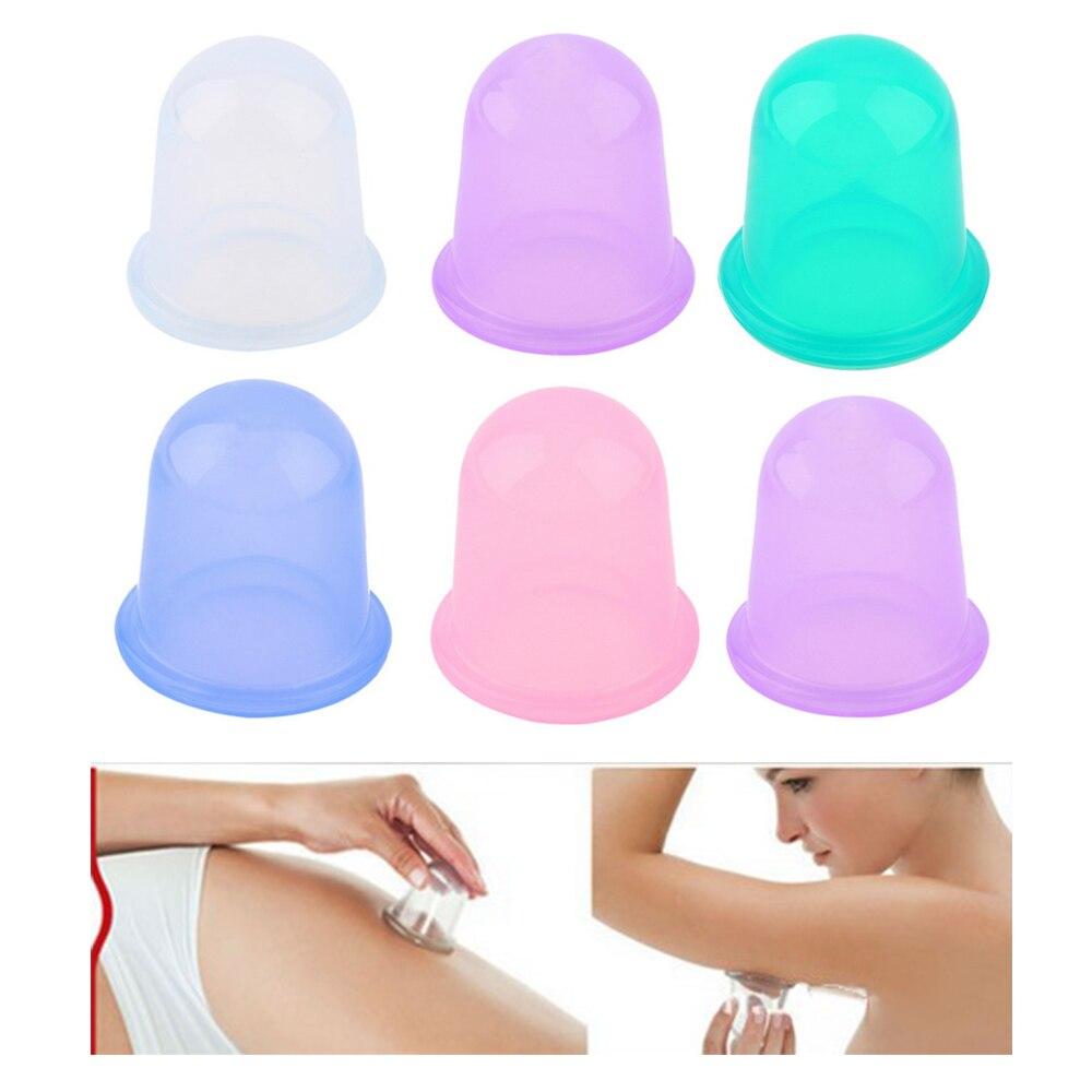 Random Vacuum Silicone Cupping Cups Family Facial Body Therapy Massage Cupping Cups Anti Cellulite Care Tool Fitness Accessories