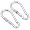 80mm Yoga Hommock Carabiner Hooks Clip Stainless Steel Screw Gate Locking Heavy Duty Hanging Buckle Fitness Accessories