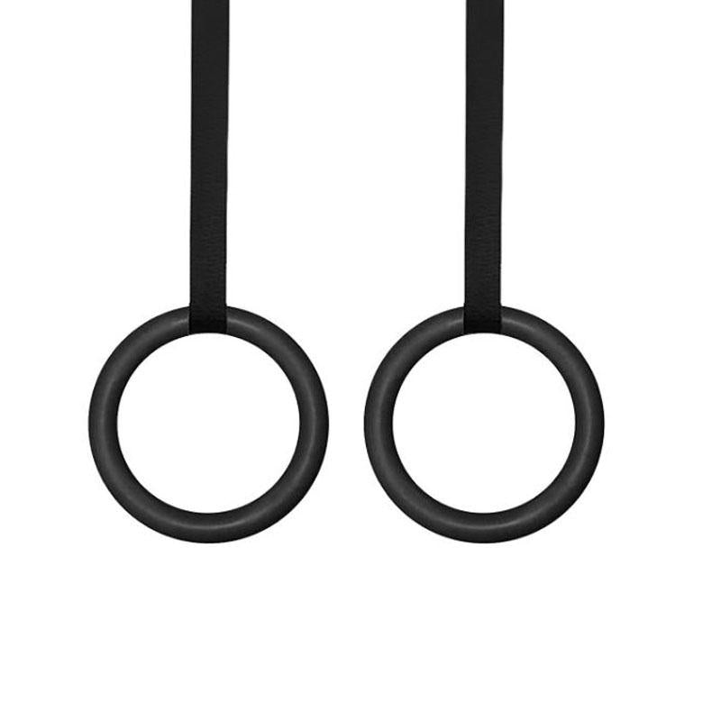Environmental protection ABS gymnastics suspension ring high strength nylon ribbon fast locking fitness accessories