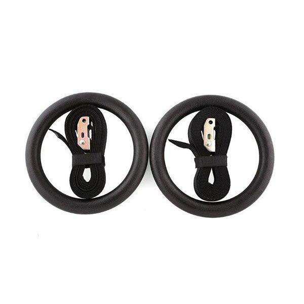 Environmental protection ABS gymnastics suspension ring high strength nylon ribbon fast locking fitness accessories