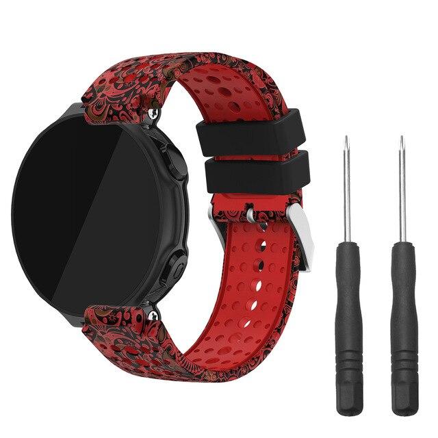 Silicone Watch Band Soft Bracelet fitness accessories equipment replace for Garmin Forerunner 220 230 235 620 630 735XT