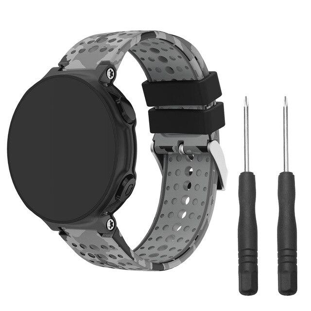 Silicone Watch Band Soft Bracelet fitness accessories equipment replace for Garmin Forerunner 220 230 235 620 630 735XT