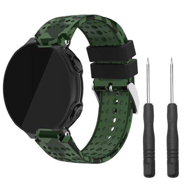 Silicone Watch Band Soft Bracelet fitness accessories equipment replace for Garmin Forerunner 220 230 235 620 630 735XT