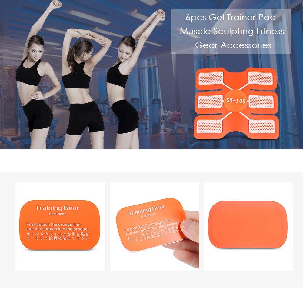 6Pcs Pad Sticker Body Fitness Professional Muscle Sheet Accessories Replacement Training Silicone Exercise Paster Gear Part