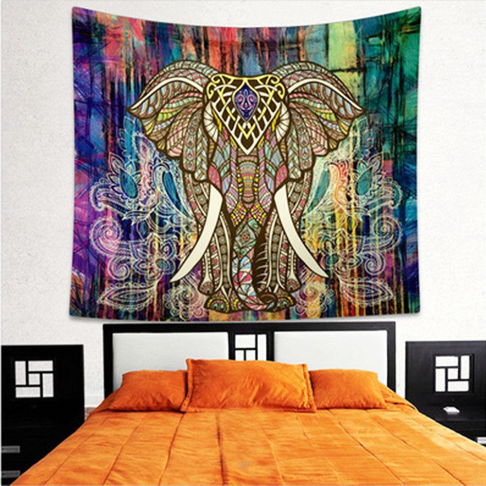 150cmx130cm Elephant Mandala Tapestry Wall Hanging Throw Towel Beach Yoga Mat Carpet Fitness Equipment Accessories Hot Sale