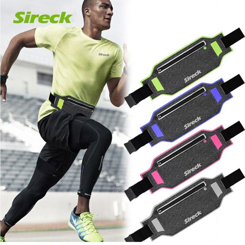 Sireck Running Waist Bag Waterproof Sport Bag For 6.0 Inch Phone Fanny Pack Jogging Belt Fitness Gym Hip Bag Running Accessories