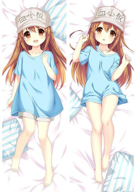 August update Anim Cells at Work! characters Erythrocyte & Neutrophil & Platelet Dakimakura pillow cover hugging body pillowcase