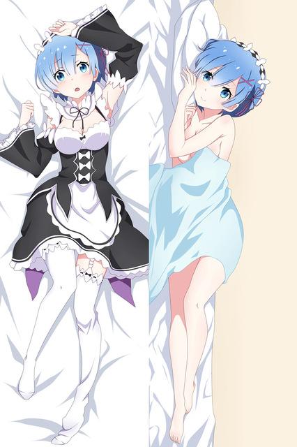 July update Anim Re Zero kara Hajimeru Isekai Seikatsu characters sexy girl Rem Dakimakura pillow cover hugging body pillowcase