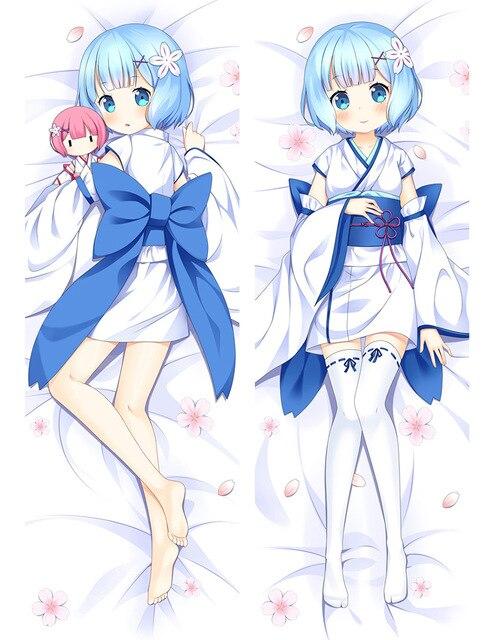 July update Anim Re Zero kara Hajimeru Isekai Seikatsu characters sexy girl Rem Dakimakura pillow cover hugging body pillowcase