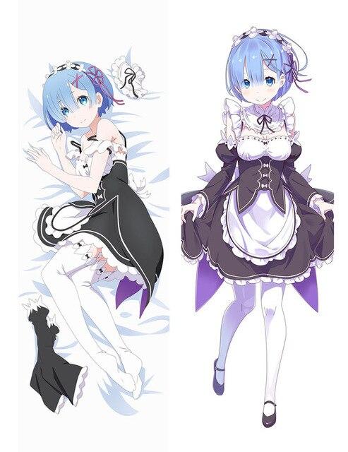 July update Anim Re Zero kara Hajimeru Isekai Seikatsu characters sexy girl Rem Dakimakura pillow cover hugging body pillowcase