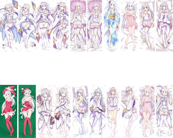July update Anim Re Zero kara Hajimeru Isekai Seikatsu characters Emilia otaku Dakimakura pillow cover hugging body pillowcase