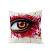 Art Character Eye Pillow Cover Home Linen Pillow Cover Without Pillow Core Simple Square Pillowcase Cover Waist Pillow Cover