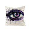 Art Character Eye Pillow Cover Home Linen Pillow Cover Without Pillow Core Simple Square Pillowcase Cover Waist Pillow Cover