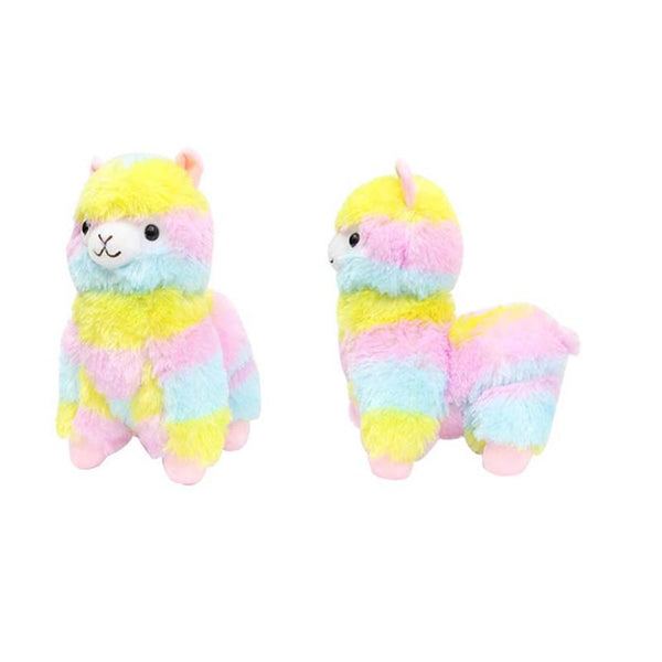 20cm Soft Rainbow Alpaca Stuffed Plush Toy Doll Rainbow Horse Lama Animals Unicorn Toys For Children Christmas Birthday Gift