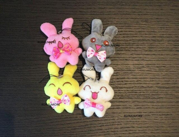 1X Super Kawaii Mini 5-12CM  Rabbit Stuffed Plush TOY DOLL String Pendant Plush DOLL Wedding Bouquet Plush TOY DOLL